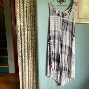 Mystree black and white tie-dye dress